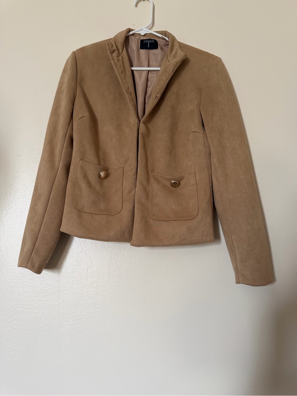 Classic Suede-Look Tan Women's Jacket by Tahari